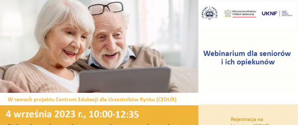 Webinarium dla seniorów i osób opiekujących się seniorami